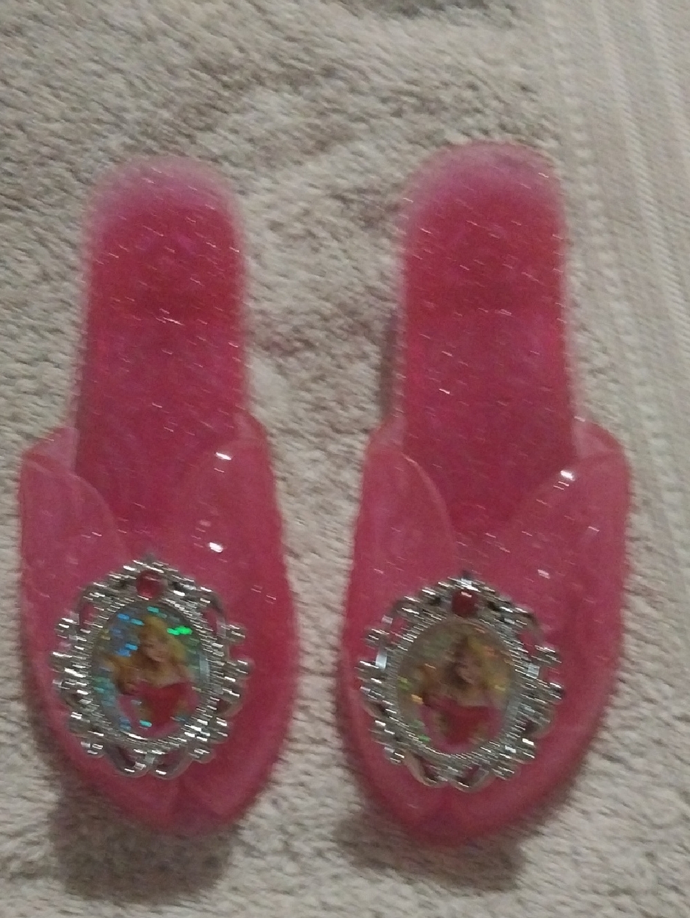 Cinderella Pink Glitter Princess Dress-Up Shoes